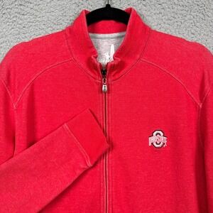 Ohio State Buckeyes Jacket Womens L Red OSU johnnie-O NCAA Football Golf Tomi